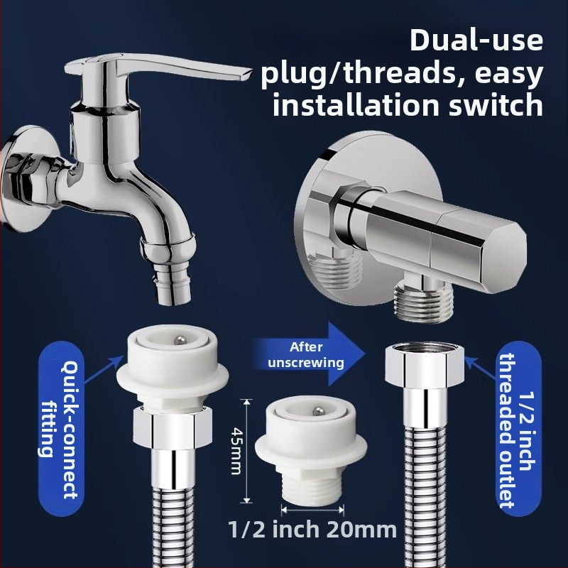 Σωλήνας επέκτασης βρύσης για μπαλκόνι/μπάνιο με ψεκαστήρα – ABS υλικό, CE πιστοποιημένο, Μοντέλο Default