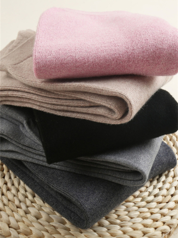 Dječje vunene legice u korejskom stilu, 80% vune, srednji pojas, jednobojne, zima