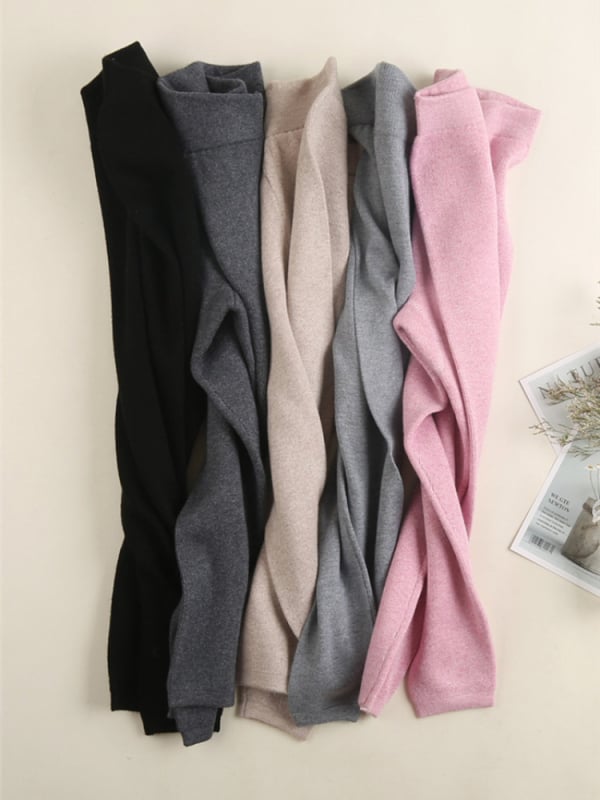 Dječje vunene legice u korejskom stilu, 80% vune, srednji pojas, jednobojne, zima