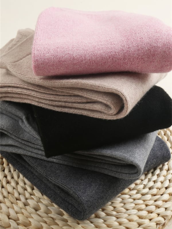 Dječje vunene legice u korejskom stilu, 80% vune, srednji pojas, jednobojne, zima