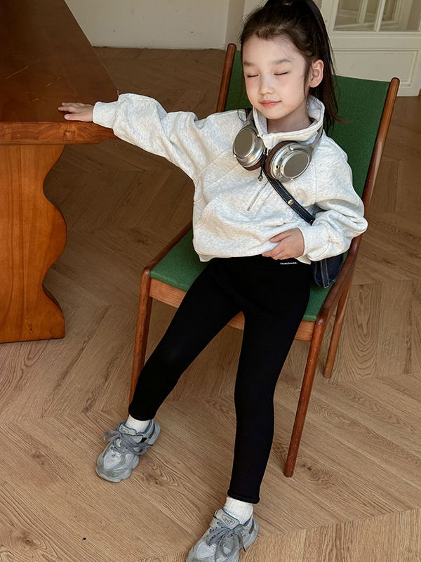 Djevojčice legice s flis podlogom, pamuk, visok pojas, elastičan pojas, pogodne za jesen i zimu