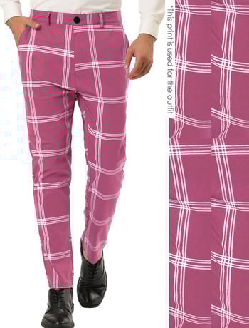 Muške hlače ravnog kroja, pamuk–poliesterska smjesa (96% poliestera), lagani poslovni stil, digitalni otisak, pogodne za sve sezone.