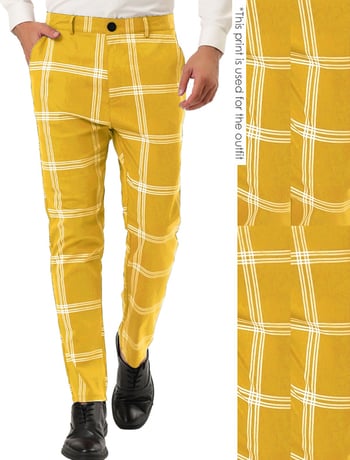 Muške hlače ravnog kroja, pamuk–poliesterska smjesa (96% poliestera), lagani poslovni stil, digitalni otisak, pogodne za sve sezone.