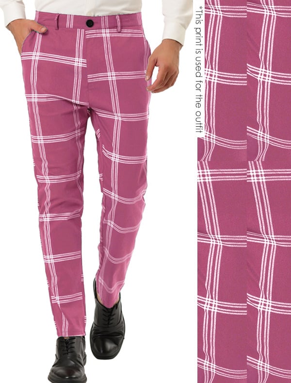 Muške hlače ravnog kroja, pamuk–poliesterska smjesa (96% poliestera), lagani poslovni stil, digitalni otisak, pogodne za sve sezone.