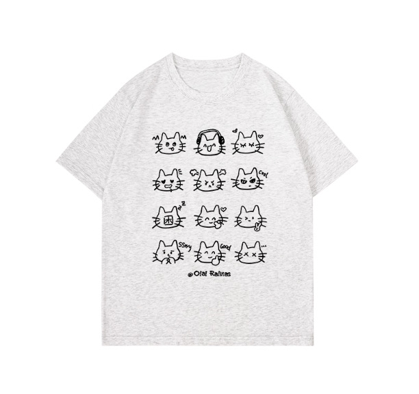 Ženski pamukasti T-shirt s kratkim rukavima u američkom retro stilu, udoban kroj, okrugli izrez, tisk s tekstom