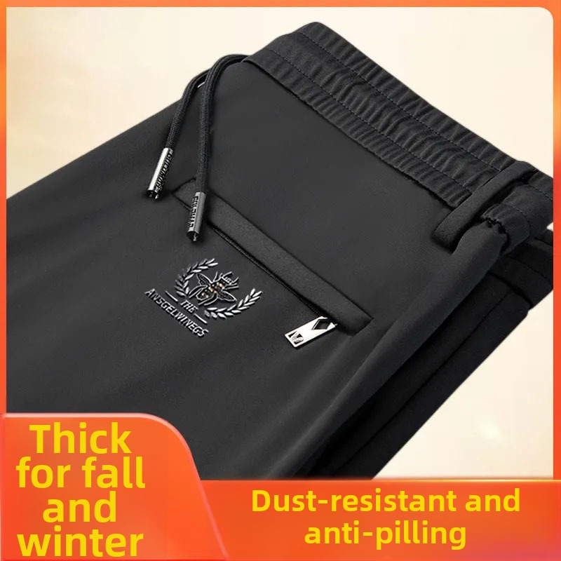 Muške sportske hlače za svakodnevnu upotrebu, s visokim elastičnim pojasom, ravnog kroja, duge, materijal: poliester‑mješavina (90% poliester)