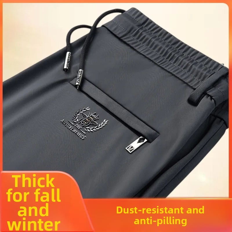 Muške sportske hlače za svakodnevnu upotrebu, s visokim elastičnim pojasom, ravnog kroja, duge, materijal: poliester‑mješavina (90% poliester)