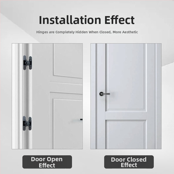 3D podesiva skrivena šarka s rubom, cinkov legura, elektrolitska prevlaka, otvor 180°, za drvena i skrivena vrata