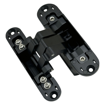 3D podesiva skrivena šarka s rubom, cinkov legura, elektrolitska prevlaka, otvor 180°, za drvena i skrivena vrata