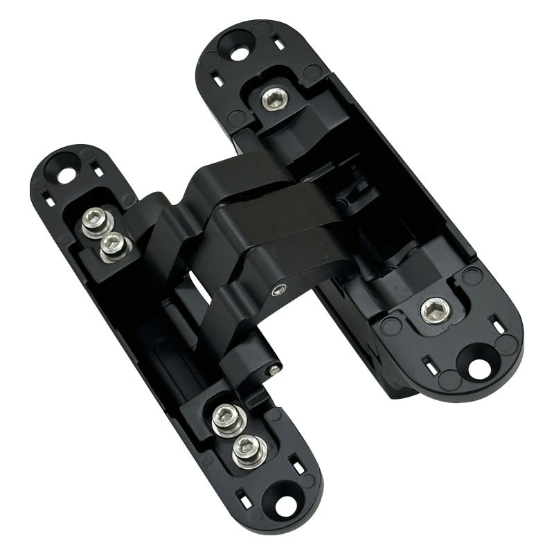 3D podesiva skrivena šarka s rubom, cinkov legura, elektrolitska prevlaka, otvor 180°, za drvena i skrivena vrata