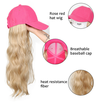 Perika s kapom za baseball – duga kosa, vlakna otporna na visoku temperaturu, prozračna kapa, korejski stil