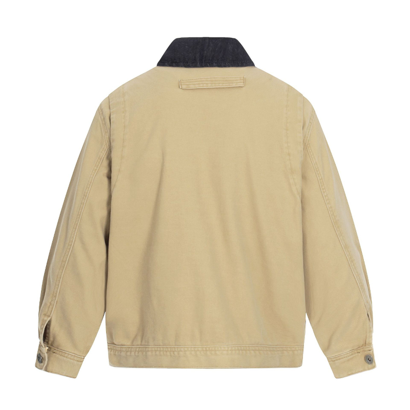 Džinsko jakna s izlizanim ovratnikom lapel, retro dizajn, jesen-zima svakodnevna, unisex