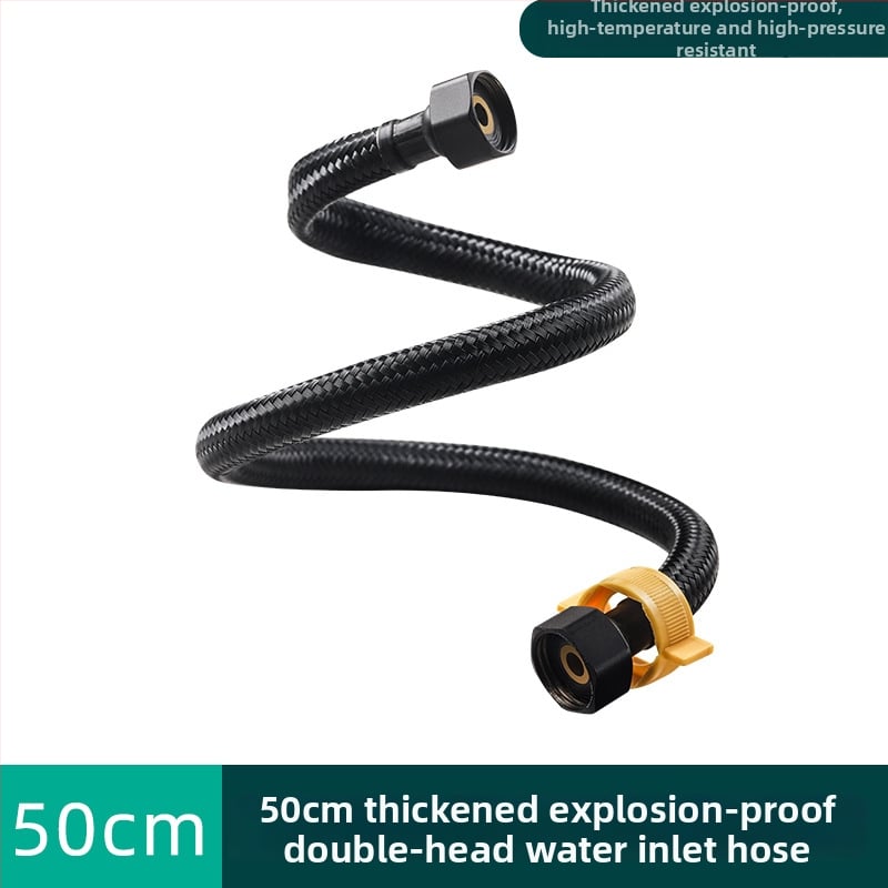 Νάιλον πλεκτός σωλήνας παροχής νερού για ζεστό και κρύο νερό σε οικιακό θερμοσίφωνα και τουαλέτα, μοντέλο JM-033, υλικό: ενισχυμένος νάιλον, θερμοκρασία λειτουργίας 0–90°C, ονομασική πίεση ατμοσφαιρική, μάρκα Jane Mu