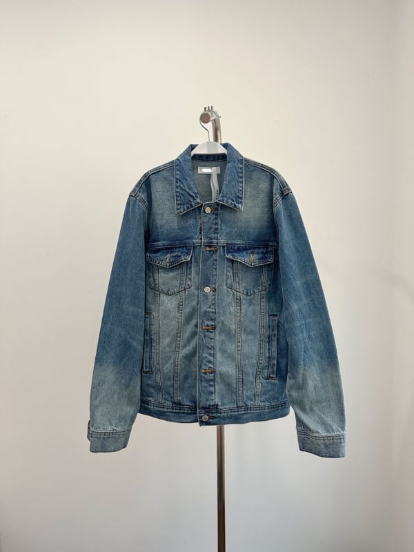 Ženska denim jakna od pamuka | dugi rukavi, ovratnik s reverom, proljeće 2024, casual stil, sadržaj pamuka 70–80%