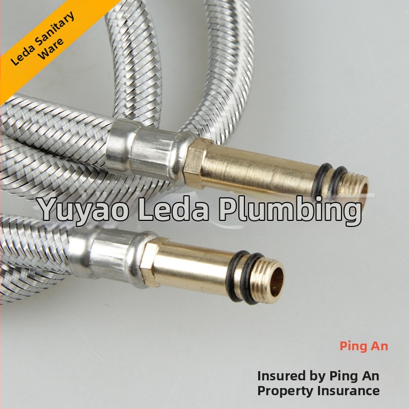 Σωλήνας εισόδου νερού για νιπτήρα, μοντέλο Pointed Tube, 304 ανοξείδωτος χάλυβας, πλεγμένος σωλήνας, 1.0 MPa, σύνδεση με βίδες