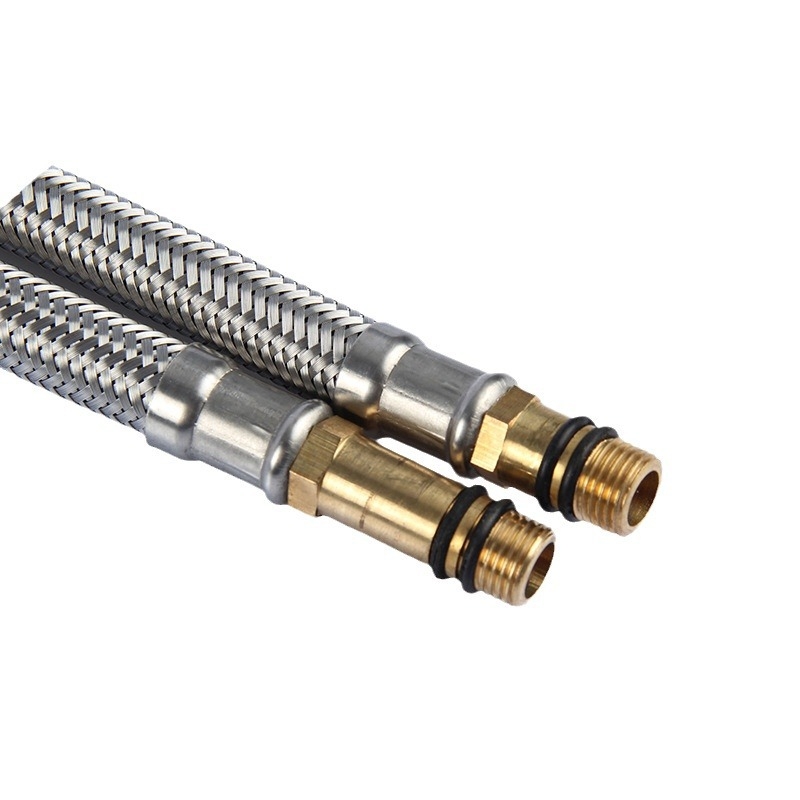 Σωλήνας εισόδου νερού για νιπτήρα, μοντέλο Pointed Tube, 304 ανοξείδωτος χάλυβας, πλεγμένος σωλήνας, 1.0 MPa, σύνδεση με βίδες