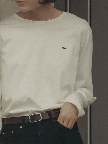 Ženska pamučna majica s dugim rukavima, okrugli vrat, slobodan kroj, 95% pamuka i više, duljina 50–65 cm, jesen 2025 ležerni japansko-korejski stil