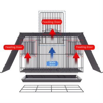 Železná klietka na vtáky – Huameilong, pôvod Hebei, autorizovaná súkromná značka, pre vtáky