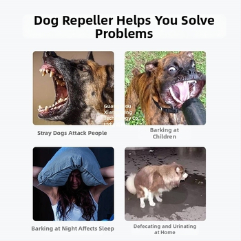 Ultrazvukový odpudzovač psov - Vysokovýkonný vonkajší zastavovač štekotu, ochrana proti uštipnutiu (Značka: other; Materiál: Polyester; Použiteľné pre: Všeobecný účel; Import: Nie)