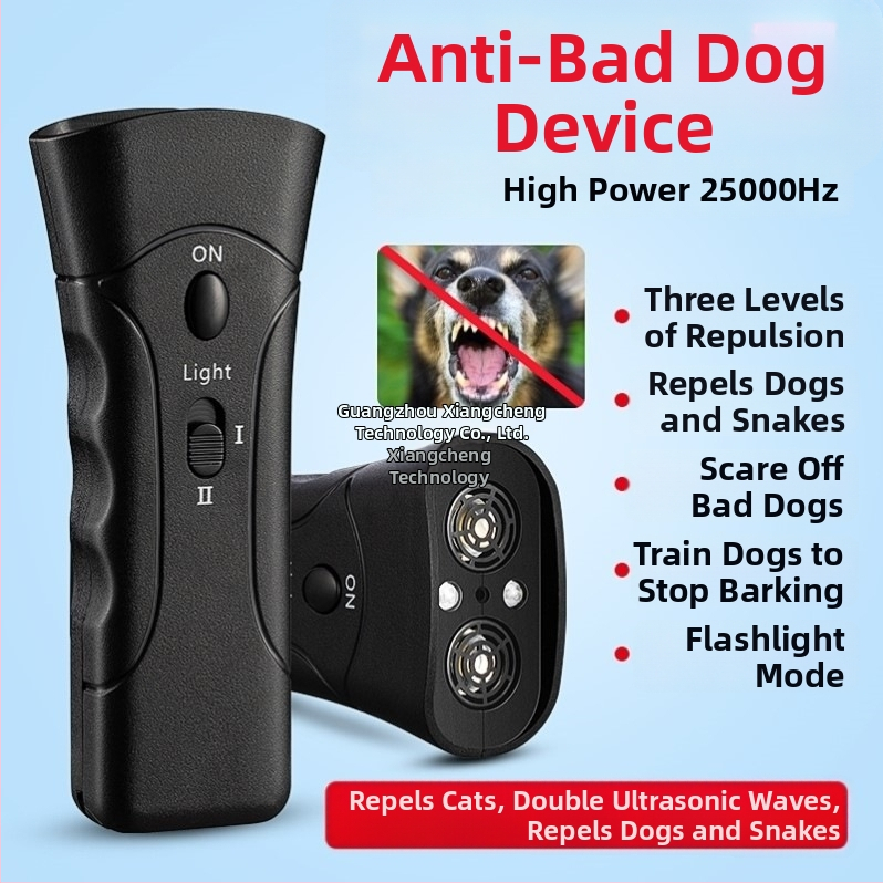 Ultrazvukový odpudzovač psov - Vysokovýkonný vonkajší zastavovač štekotu, ochrana proti uštipnutiu (Značka: other; Materiál: Polyester; Použiteľné pre: Všeobecný účel; Import: Nie)