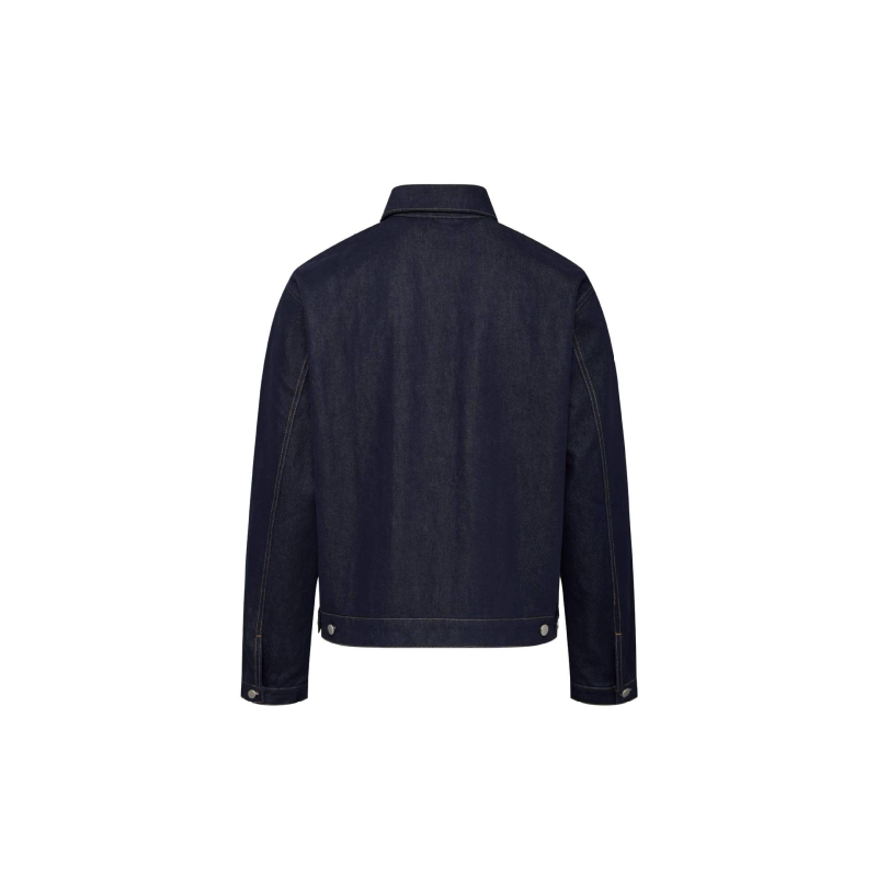 Muška traper jakna s ovratnikom, uski kroj, jednostruko kopčanje, pamuk materijal, jesen 2025.