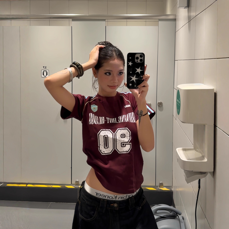 T‑shirt s raglan rukavima, poliester, okrugli vrat, tisak i bojanje, ljeto 2025