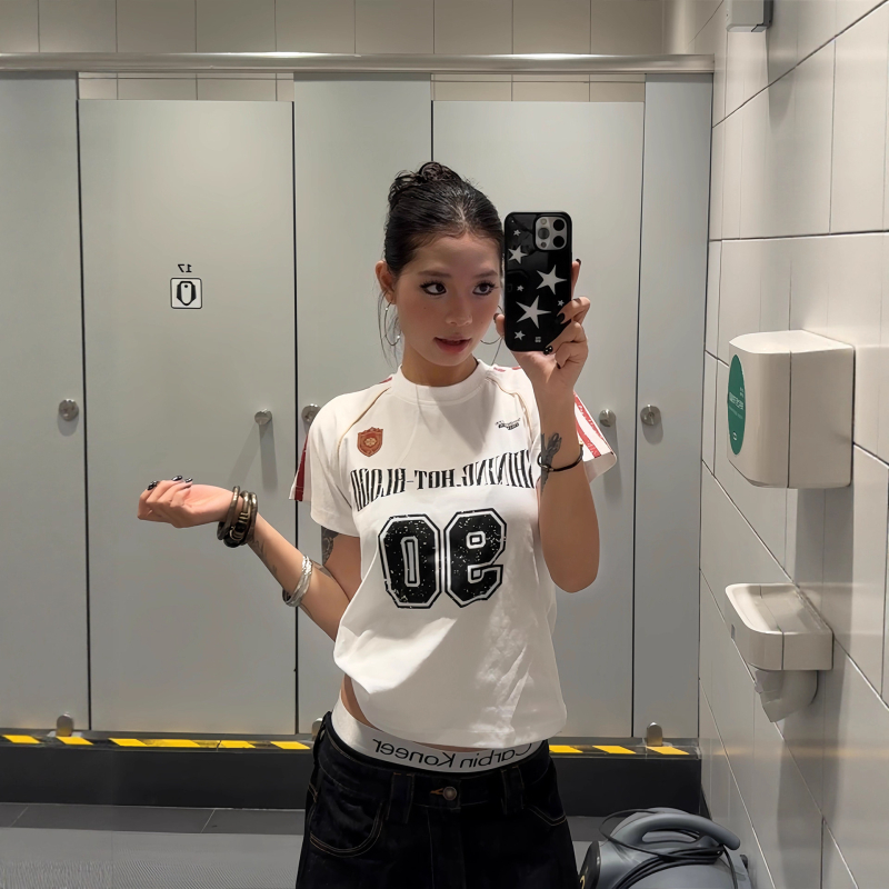 T‑shirt s raglan rukavima, poliester, okrugli vrat, tisak i bojanje, ljeto 2025