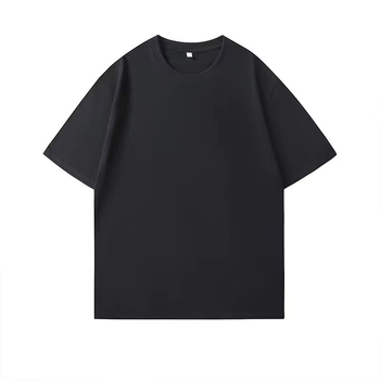 Tricou din bumbac 95% cu imprimeu cu logo, croială lejeră, guler rotund, mâneci scurte