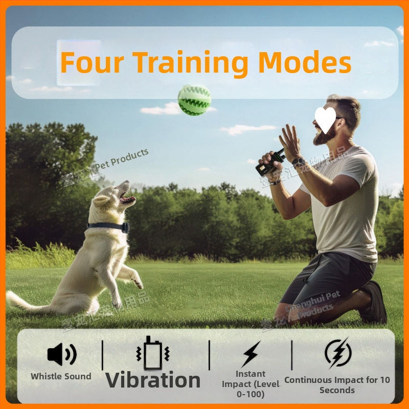 Električni šok ogrlica za obuku pasa s daljinskim upravljačem, domet do 2000 metara