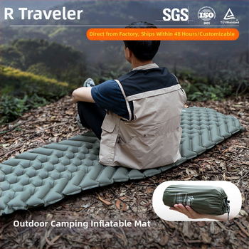 Εξωτερικό φουσκωτό στρώμα ύπνου για υπαίθριο κάμπινγκ, για 1 άτομο, TPU υλικό, 570 g, χειροκίνητη αντλία αέρα
