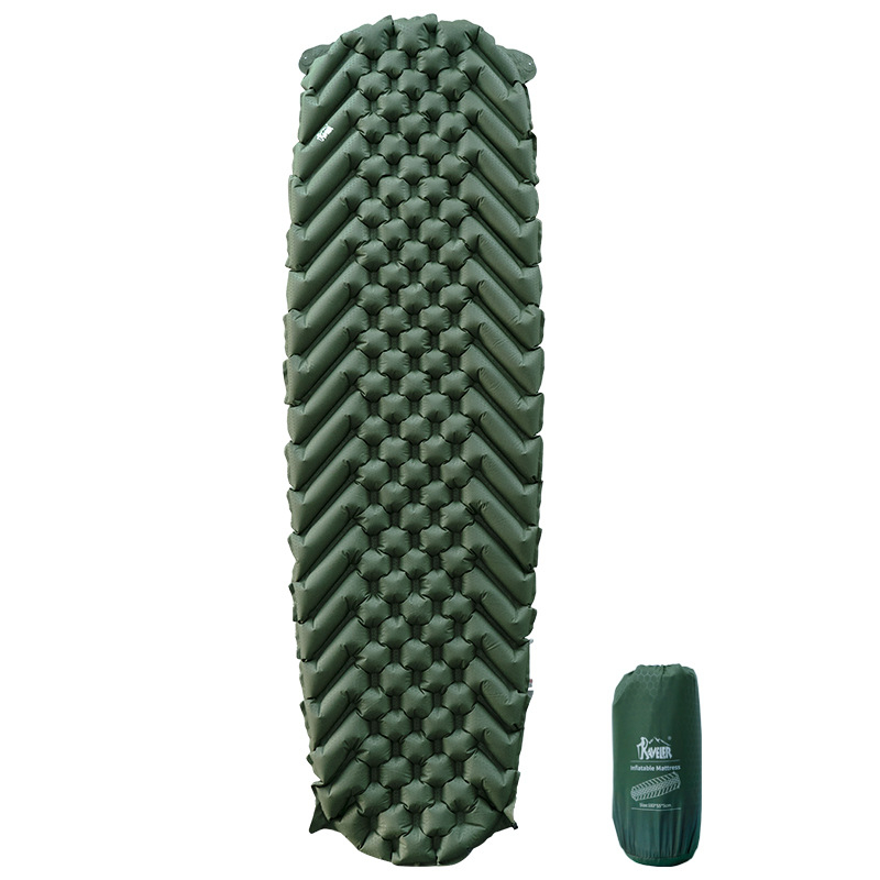 Εξωτερικό φουσκωτό στρώμα ύπνου για υπαίθριο κάμπινγκ, για 1 άτομο, TPU υλικό, 570 g, χειροκίνητη αντλία αέρα
