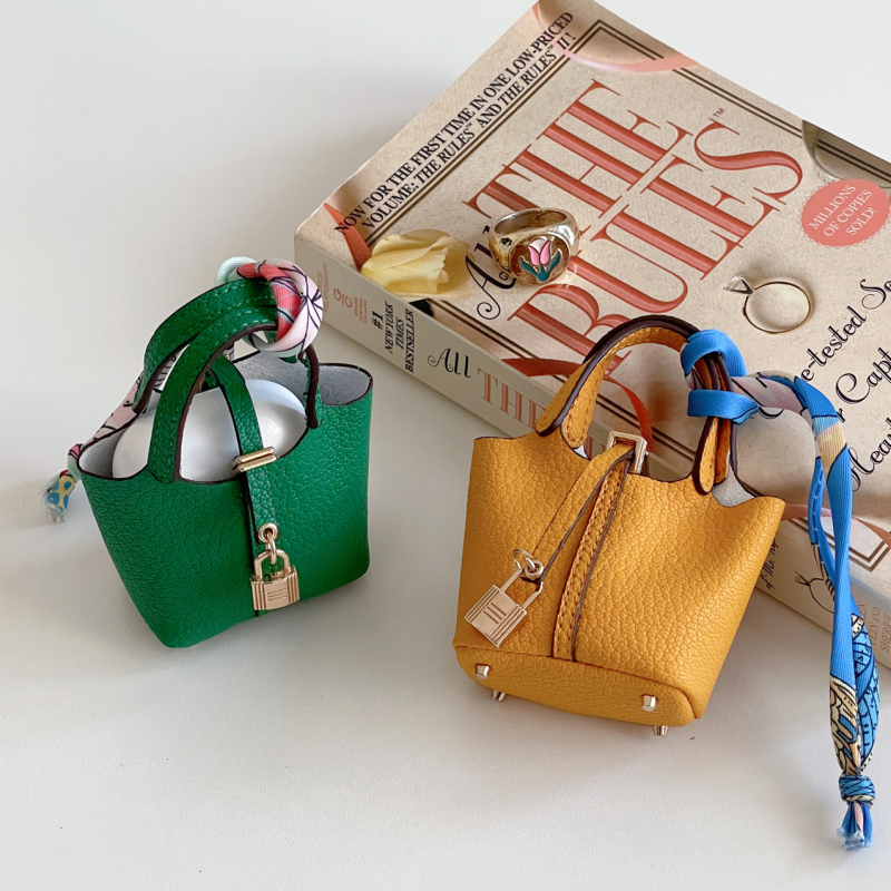 Mini táskára emlékeztető fülhallgató tok, műbőr, multifunkcionális, hordozható, univerzális, kompatibilis OPPO, VIVO, Huawei és más modellekkel