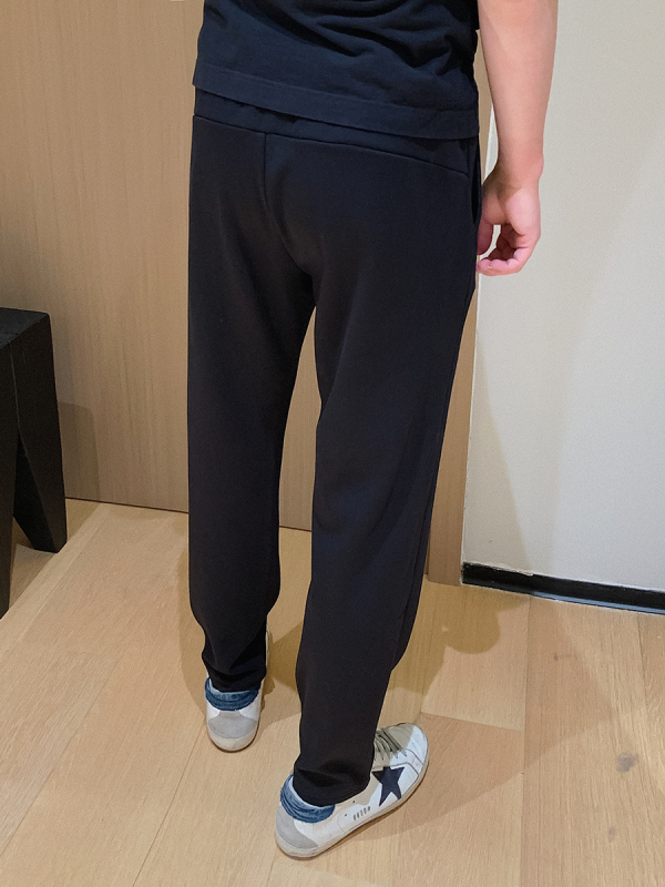 Pantaloni casual pentru bărbați, croială dreaptă, talie elastică, șnur, 95,1% bumbac, 4,9% spandex, iarnă