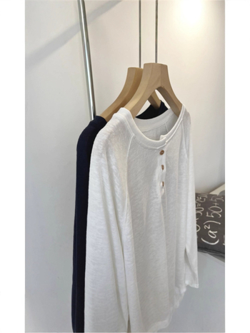 Majica s dugim rukavima, jednobojna, okrugli izrez, raglan rukavi, poliester 70–80%, elegantan gradski stil