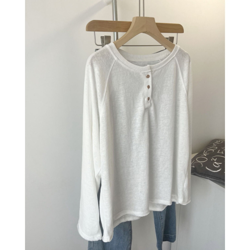 Majica s dugim rukavima, jednobojna, okrugli izrez, raglan rukavi, poliester 70–80%, elegantan gradski stil