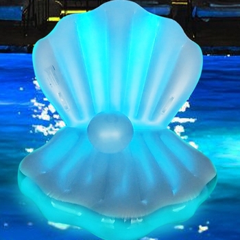 LED-φωτισμένος φουσκωτός επιπλέων καναπές με σχέδιο μαργαριριένου κοχύλι (PVC φιλικό προς το περιβάλλον; Μάρκα: Άλλο; Κατηγορία προϊόντος: Άλλο)