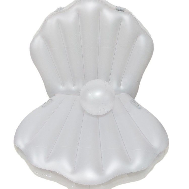 LED-φωτισμένος φουσκωτός επιπλέων καναπές με σχέδιο μαργαριριένου κοχύλι (PVC φιλικό προς το περιβάλλον; Μάρκα: Άλλο; Κατηγορία προϊόντος: Άλλο)