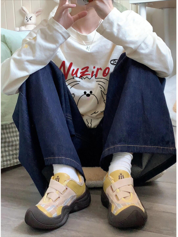 Ženski pamučni T-shirt s dugim rukavima, ležernog kroja, okrugli izrez, geometrijski uzorak, trodimenzionalni kroj