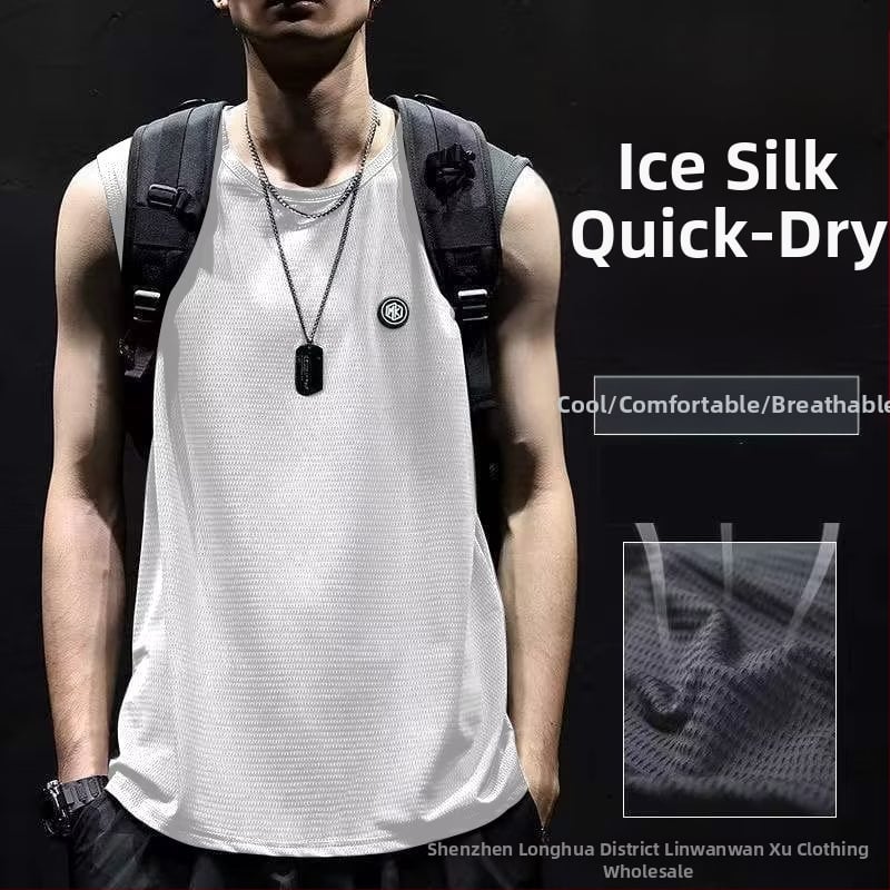 Спортна жилетка камуфляжен модел, свободна кройка, дигитален печат, полиестер, без ръкави