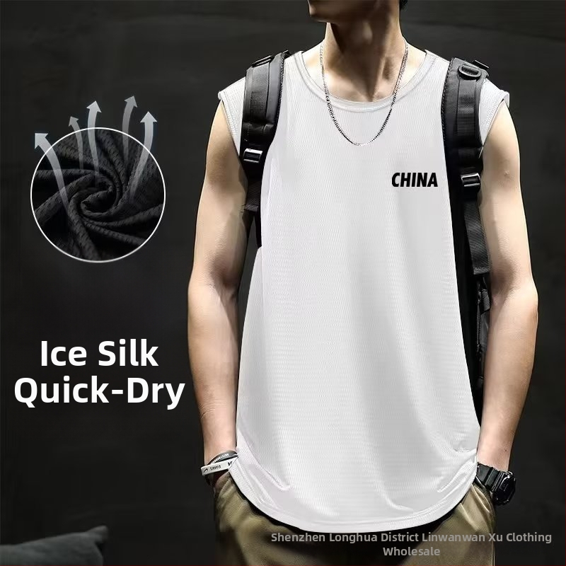 Спортна жилетка камуфляжен модел, свободна кройка, дигитален печат, полиестер, без ръкави