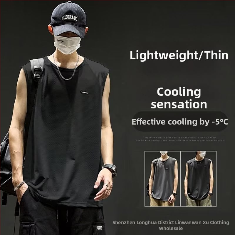 Спортна жилетка камуфляжен модел, свободна кройка, дигитален печат, полиестер, без ръкави