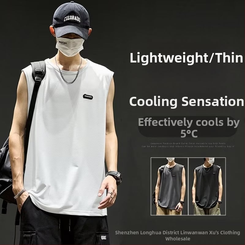 Спортна жилетка камуфляжен модел, свободна кройка, дигитален печат, полиестер, без ръкави