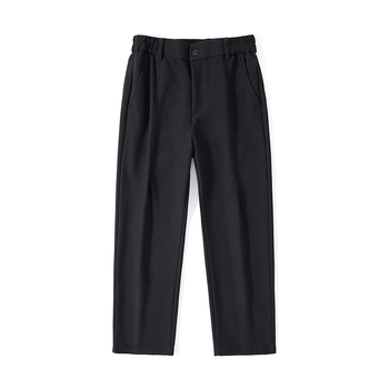 Muške casual hlače ravnog kroja s elastičnim pojasom, debeli materijal od bambusovih vlakana i svile, svakodnevno nošenje za jesen