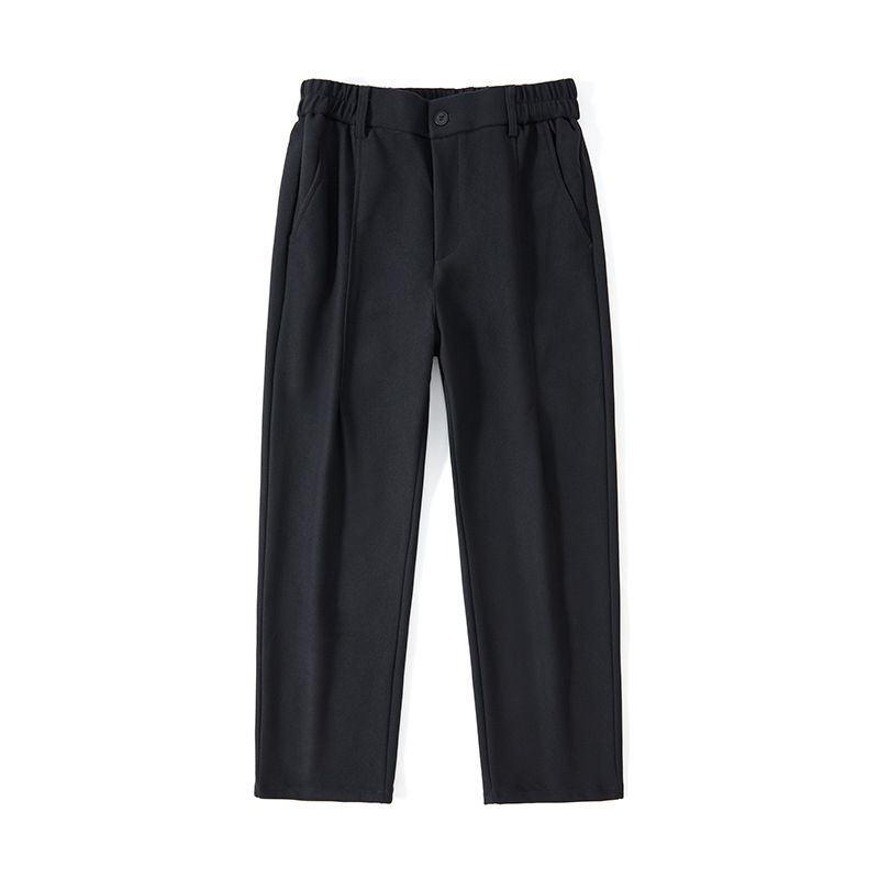 Muške casual hlače ravnog kroja s elastičnim pojasom, debeli materijal od bambusovih vlakana i svile, svakodnevno nošenje za jesen