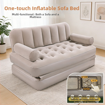 Okadu φουσκωτός καναπές εξωτερικού χώρου – υλικό flocking, κατάλληλος για 1–3 άτομα, καθαρό βάρος 6,2 kg, τρόπος φουσκώματος: ηλεκτρική αντλία αέρα