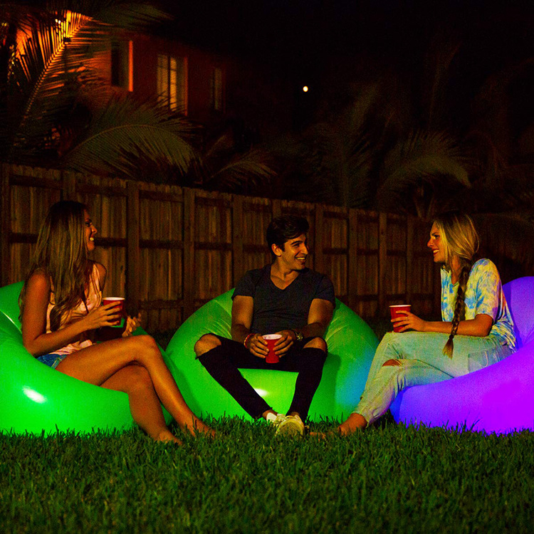 Felfújható kanapé, PVC anyag, 0,25 mm vastagság, 1,2 kg súly, modell 77, függőleges, modern egyszerű stílus.