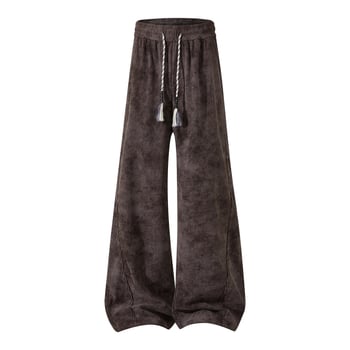 Muške jesenske sport casual hlače s tie-dye uzorkom, ravni kroj, srednji struk, vezanje