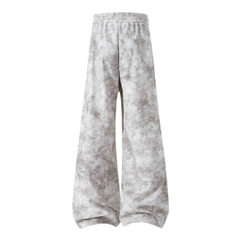 Muške jesenske sport casual hlače s tie-dye uzorkom, ravni kroj, srednji struk, vezanje