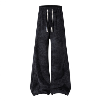 Muške jesenske sport casual hlače s tie-dye uzorkom, ravni kroj, srednji struk, vezanje