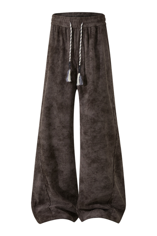 Muške jesenske sport casual hlače s tie-dye uzorkom, ravni kroj, srednji struk, vezanje